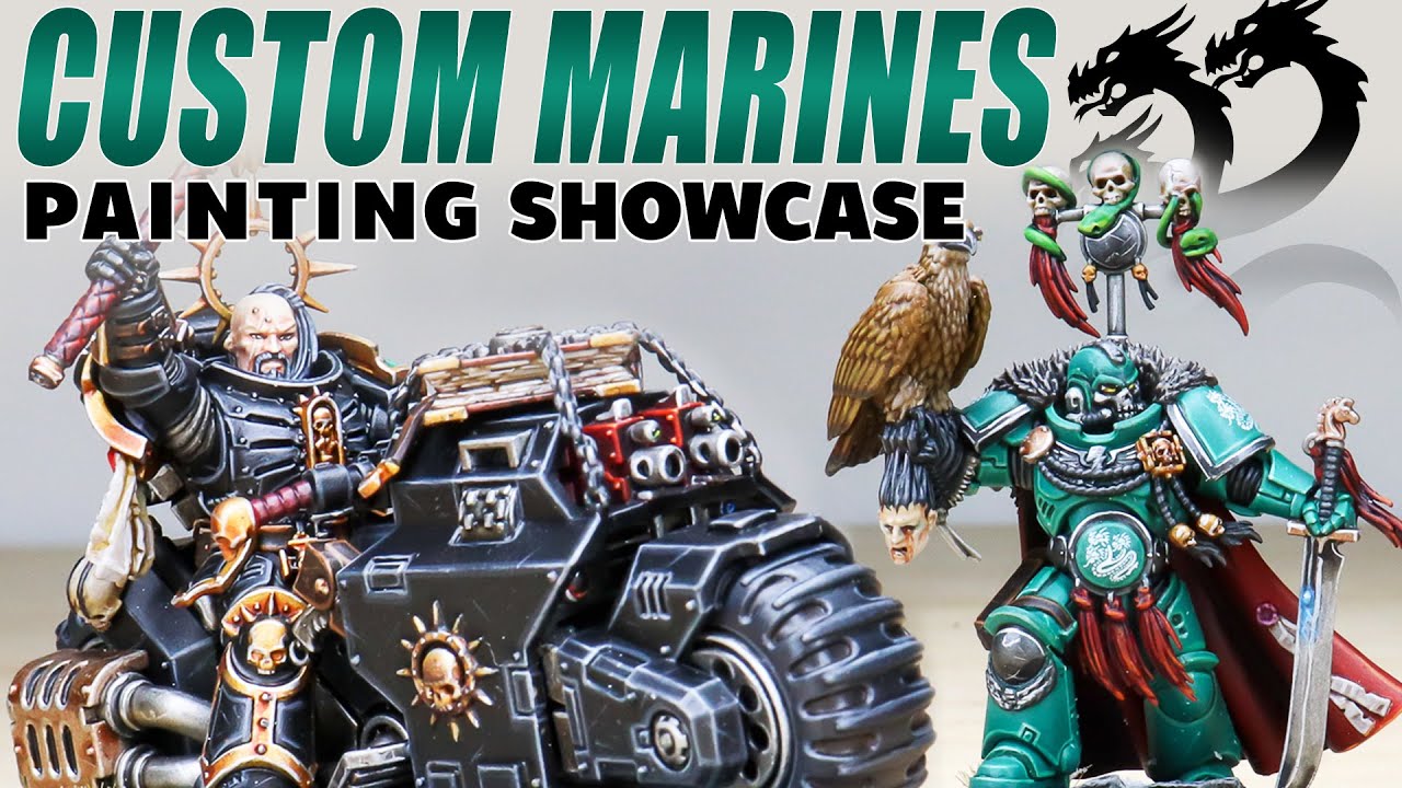 PAINTING SHOWCASE Warhammer 40k Custom Alpha Legion Space Marines
