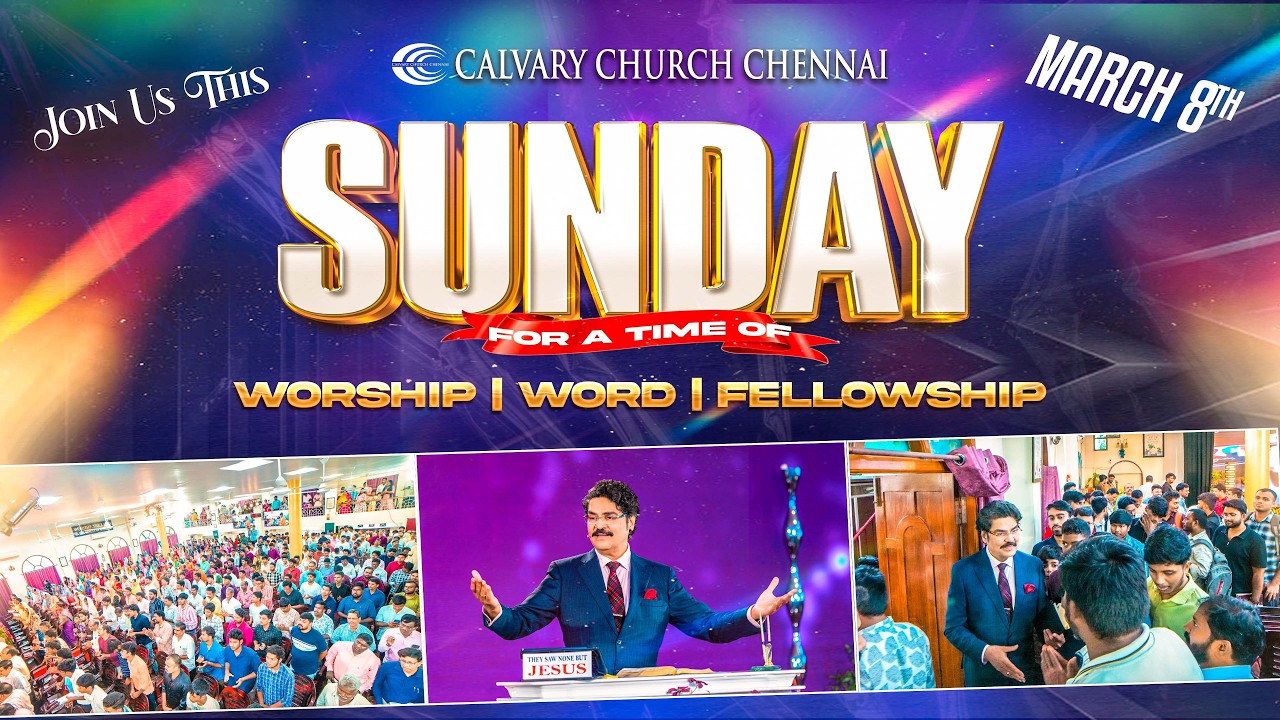 #live #sundayservice | 08-MAR-2026 | Calvary Church Chennai ‪@DrJayapaul‬ #march