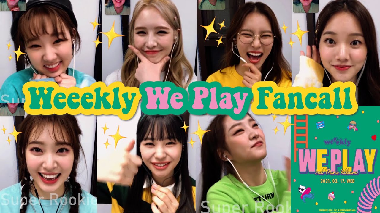 💗 Weeekly We Play Fancall 💗 Makestar 2 Signed Album, Polaroid, Pulls~