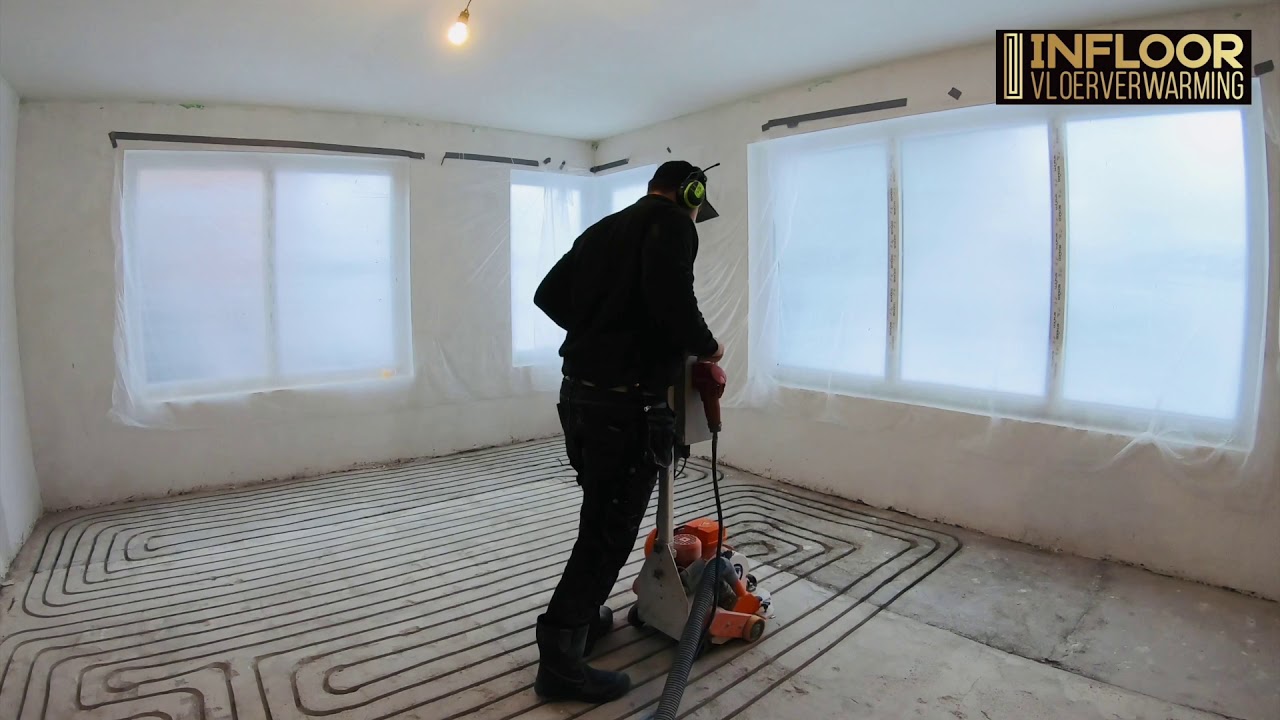 Vloerverwarming frezen in jouw bestaande vloer! Infloor Vloerverwarming