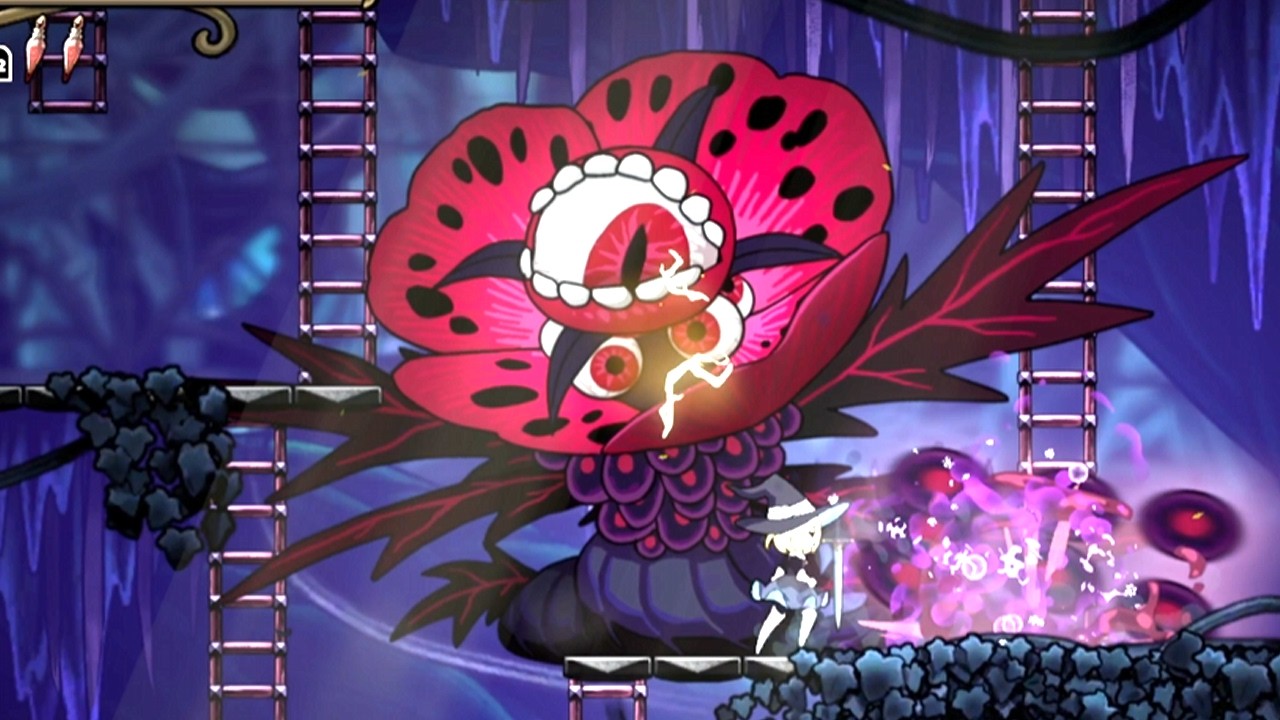 Never Grave The Witch and The Curse Giant Flower Bud Boss Fight