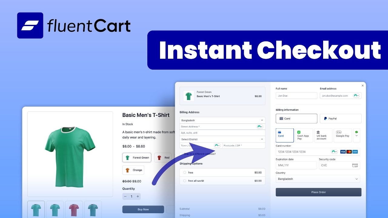 Introducing FluentCart Instant Checkout (One-Click Purchase)
