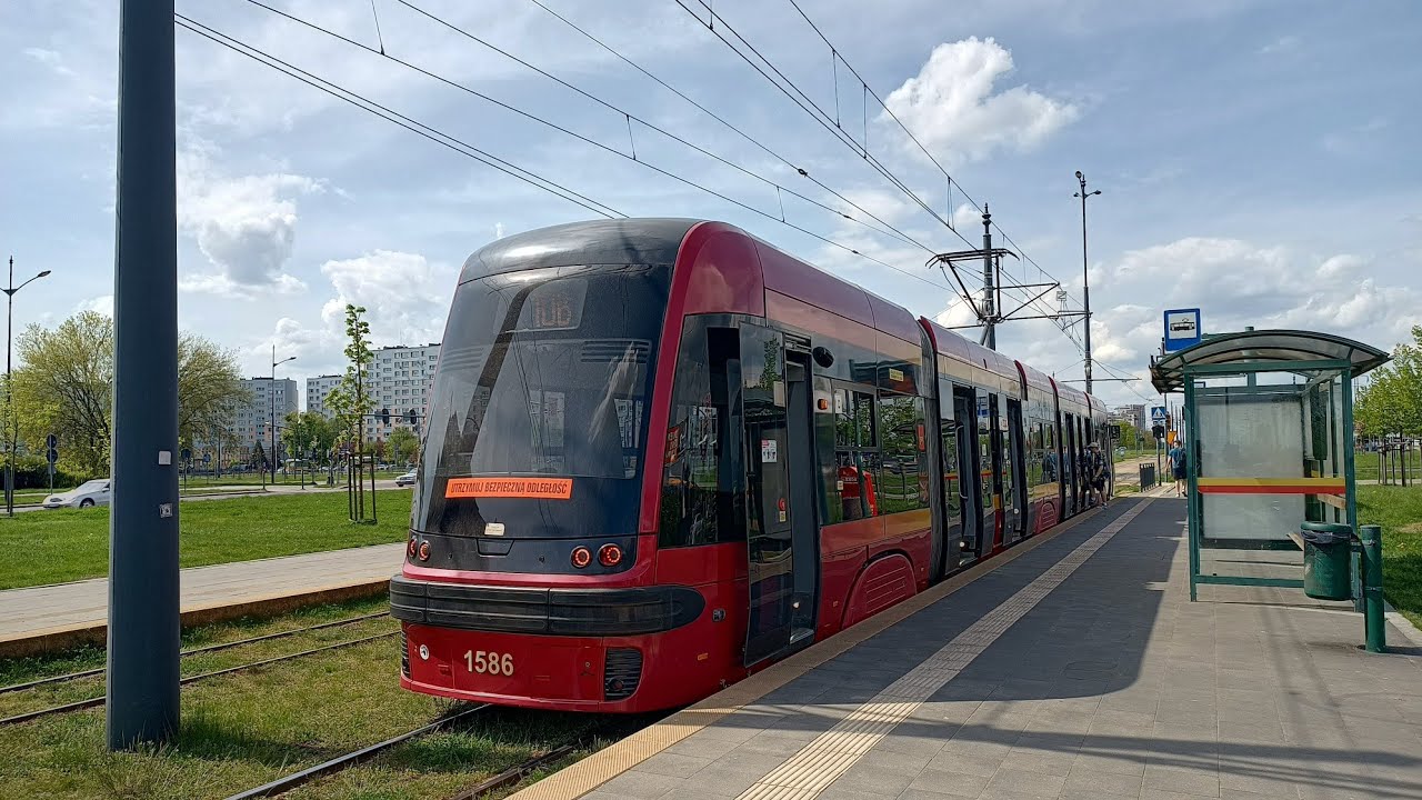 [MPK Łódź] Pesa 122NaL Swing #1586 - linia 10B, kierunek Retkinia