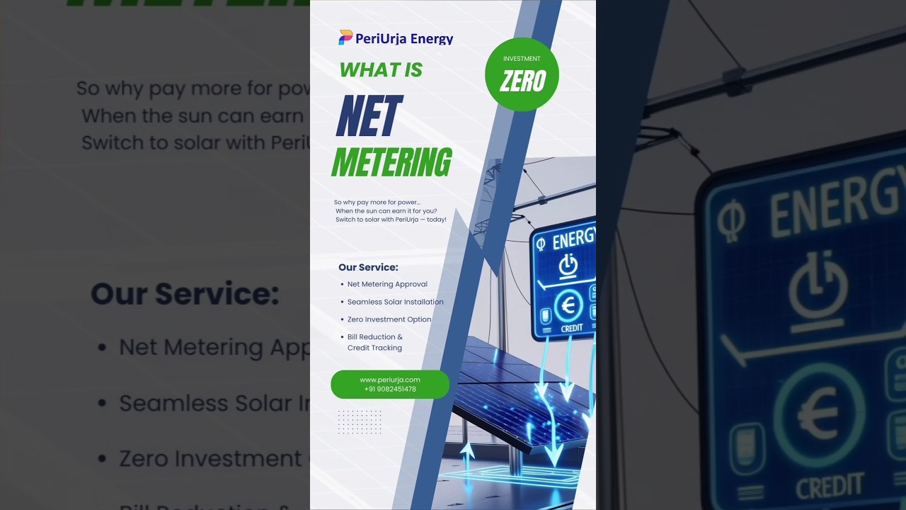 How Net Metering Can Make Your Electricity Bill Zero ⚡ | Go Solar with PeriUrja #solar #shorts