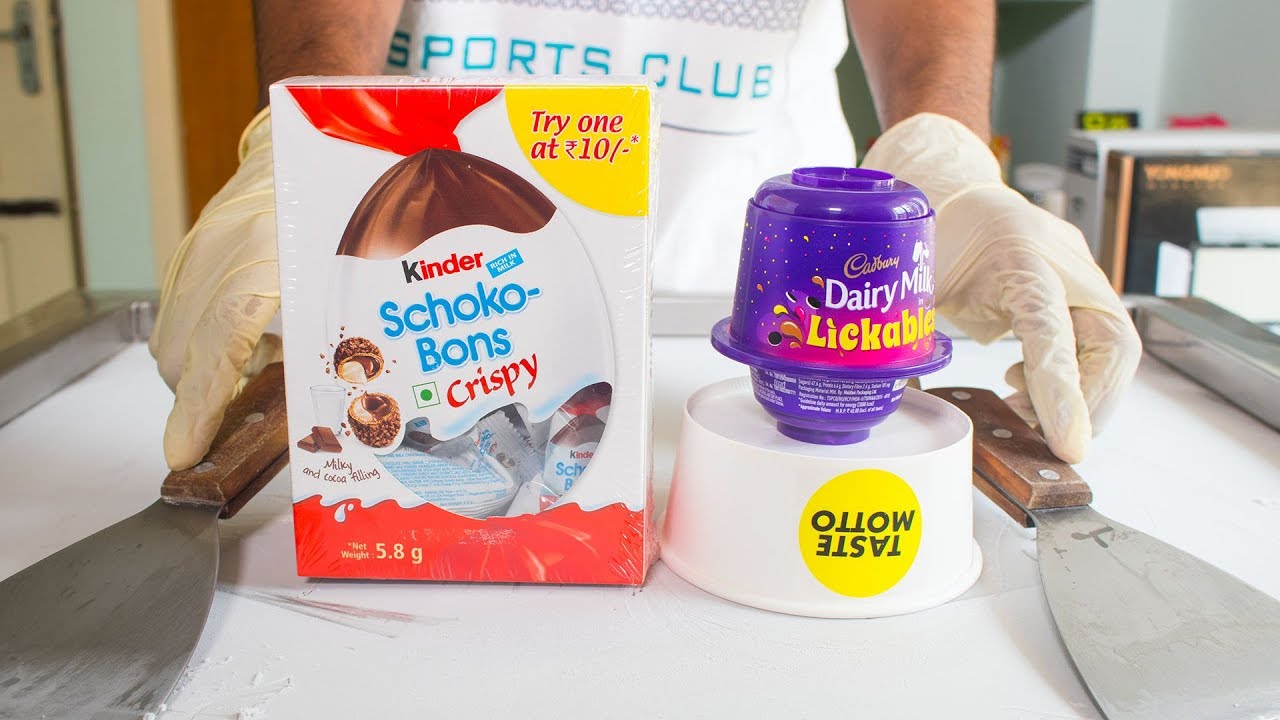 LICKABLES with KINDER SCHOKO BONS ICE CREAM ROLLS with ICE CREAM TRUCK TOY