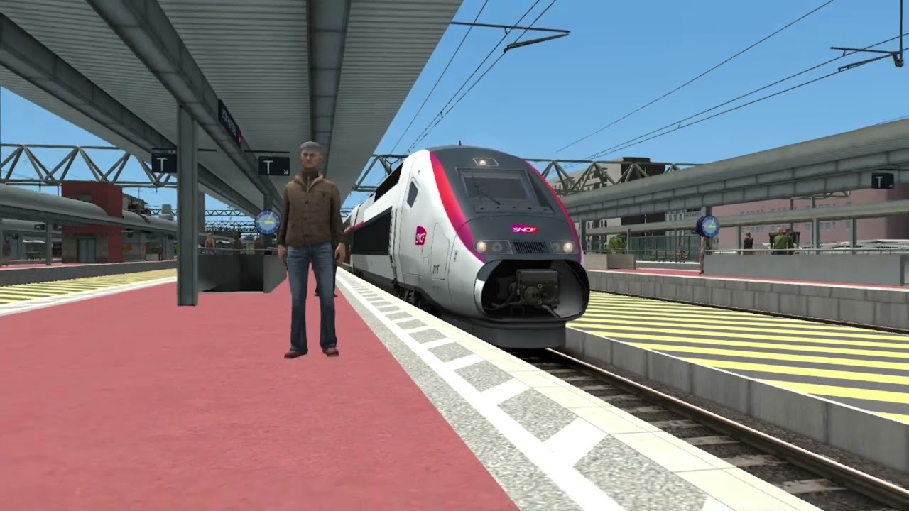 Train simulatore TGV preparation d'un UM TGV Duplex