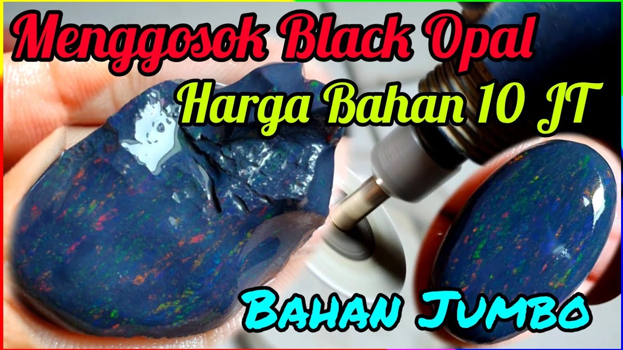 ✅ MENGGOSOK BATU BLACK OPAL HARGA BAHAN 10 JT @YatnoKalimayaChannelO