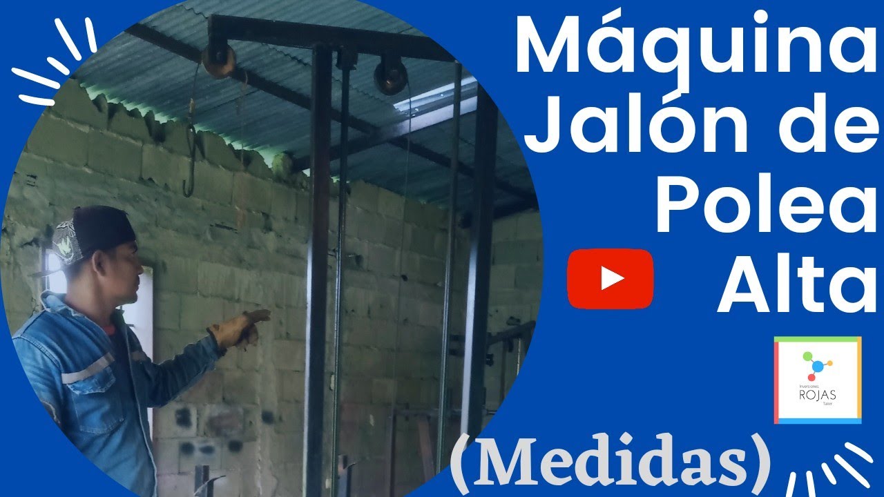 Medidas de una MÁQUINA DE JALÓN DE POLEA ALTA