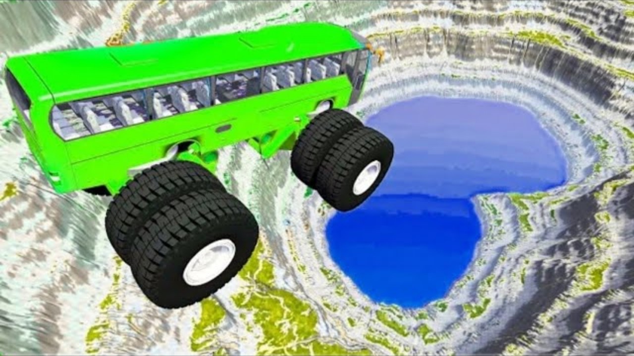 BeamNG.drive - Crazy Leap of Death Stunts | Cars Jump & Crash