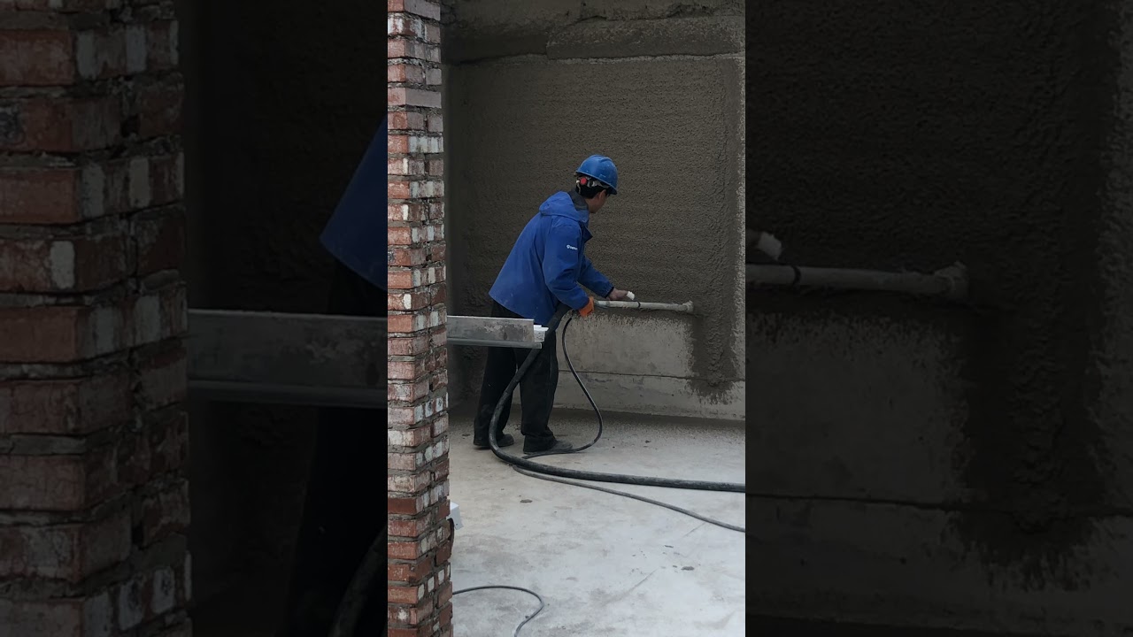 One minute spray a wall very fast 👍#machine #building #builder #automobile #youtubeshorts
