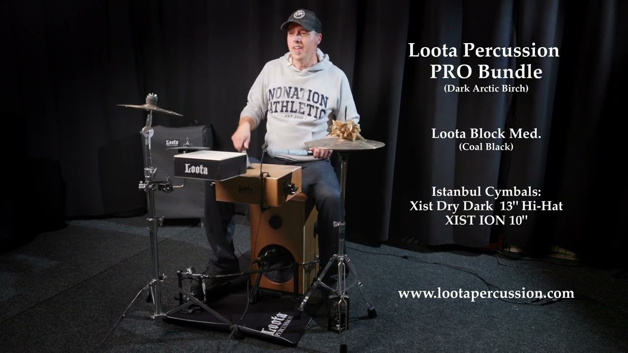 Loota Percussion PRO series set.(Dark Arctic Birch)