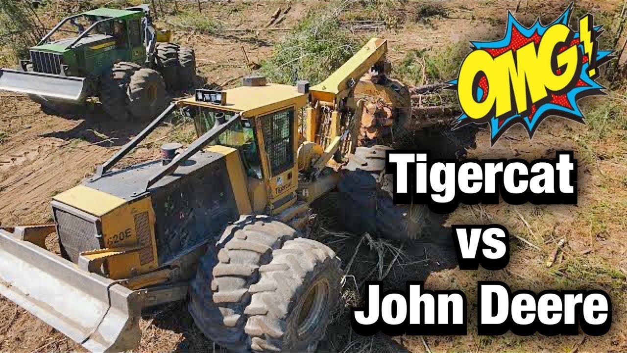 Tigercat & John Deere Skidders Mega Machines Hill Climb Contest