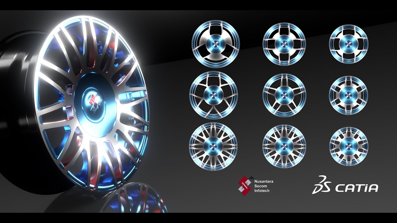 Tutotrial Wheels Parametric Design Tabel with CATIA V6 3DExperience. PT Nusantara Secom InfoTech.