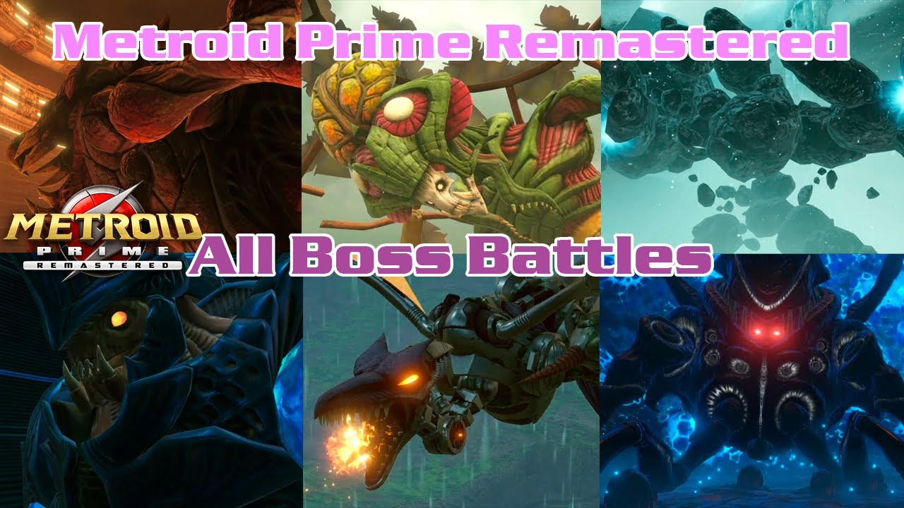 Metroid Prime Remastered - All Boss Battles