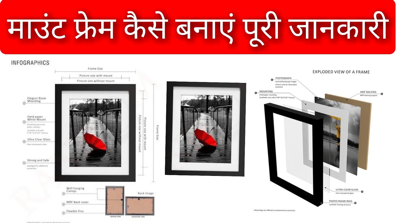 Photo frame || Photo Frame making|| फोटोफ्रेम बनाने वाली मशीन||Mount Framing Part - 4