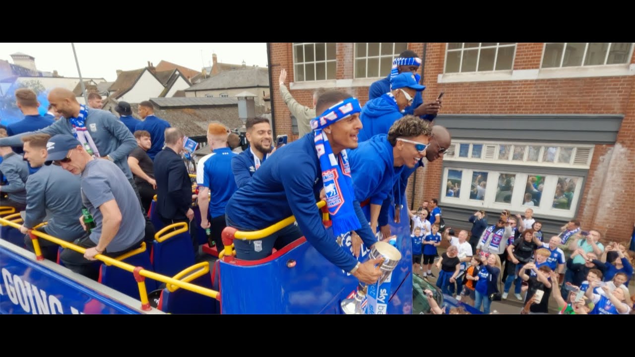 Ipswich Town Promotion Parade 2024 - 55,000 fans celebrate promotion to the Premier League