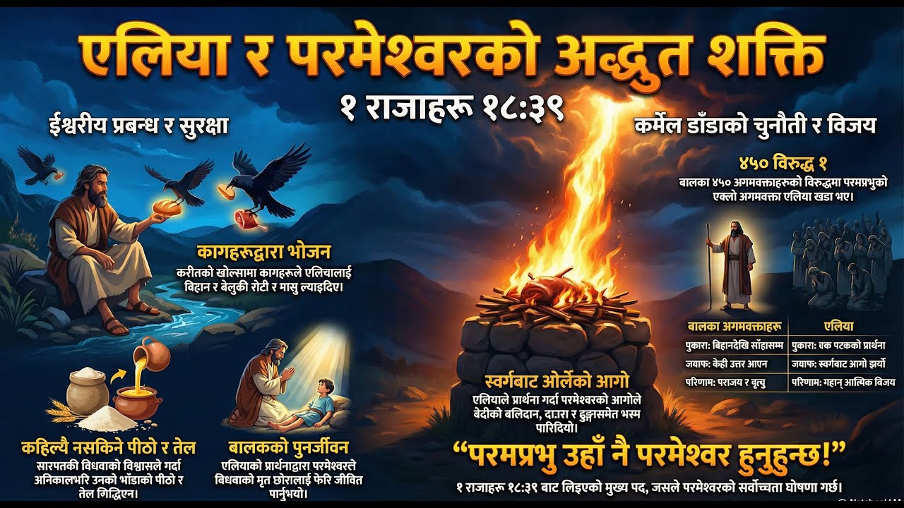 एलिया र परमेश्‍वरको अद्भुत शक्ति | विश्वासको शक्ति | 1 Kings | Bible Teaching in Nepali