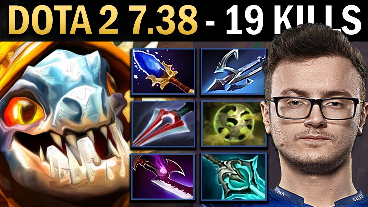 Slark Gameplay Miracle with 19 Kills and Silveredge - Dota 7.38