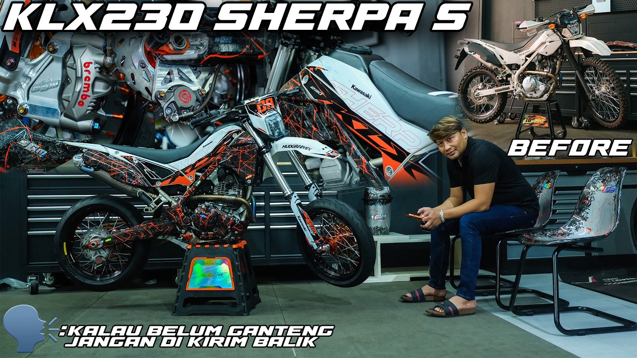 KLX 230 SHERPA SUPERMOTO‼️MODIFICATION 80 juta 