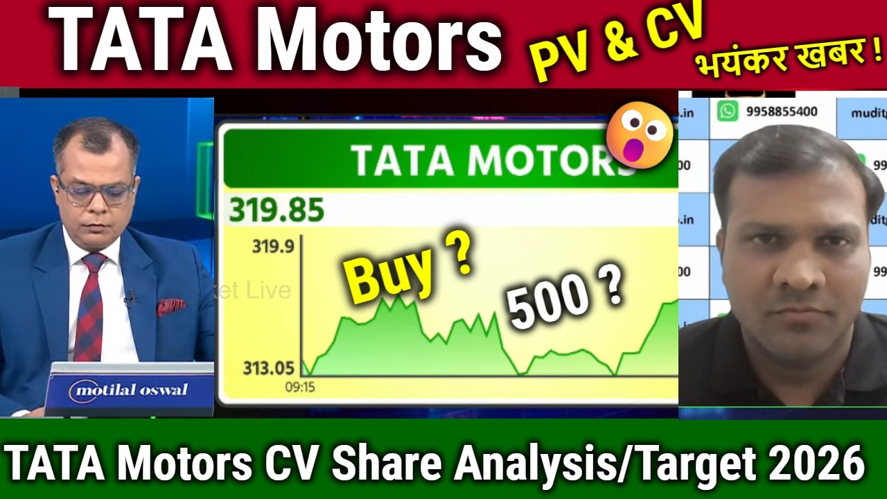 TATA Motors share news today,TMCV,buy or sell ?,tata motor PV Share Analysis,Target Tomarrow,Split