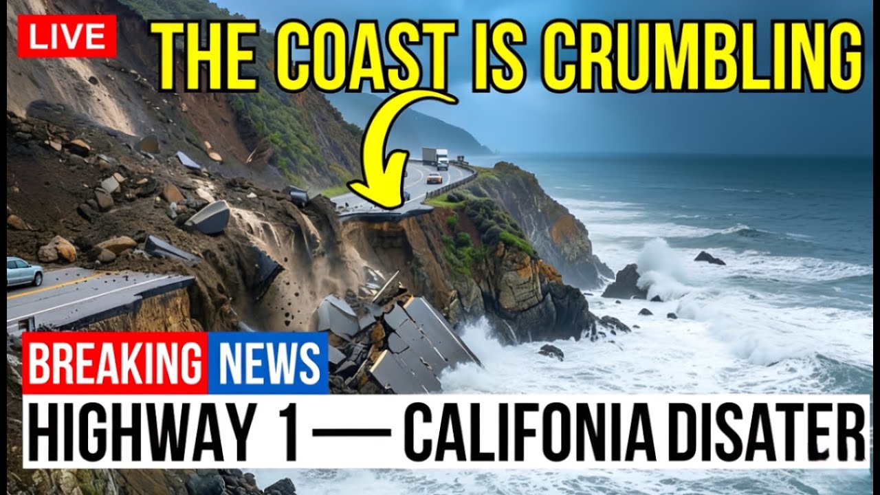 California'ss Most Famous Road Is Vanishing Into Water Highway 1 Collapse Caught on Camera: