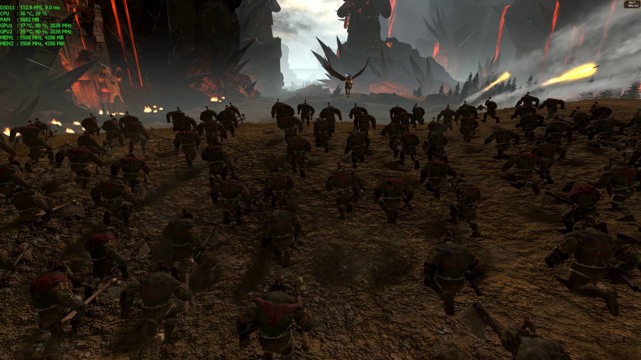 NVIDIA Titan X Pascal 4k 2x SLI Watercooled Benchmark Total War WARHAMMER DX11