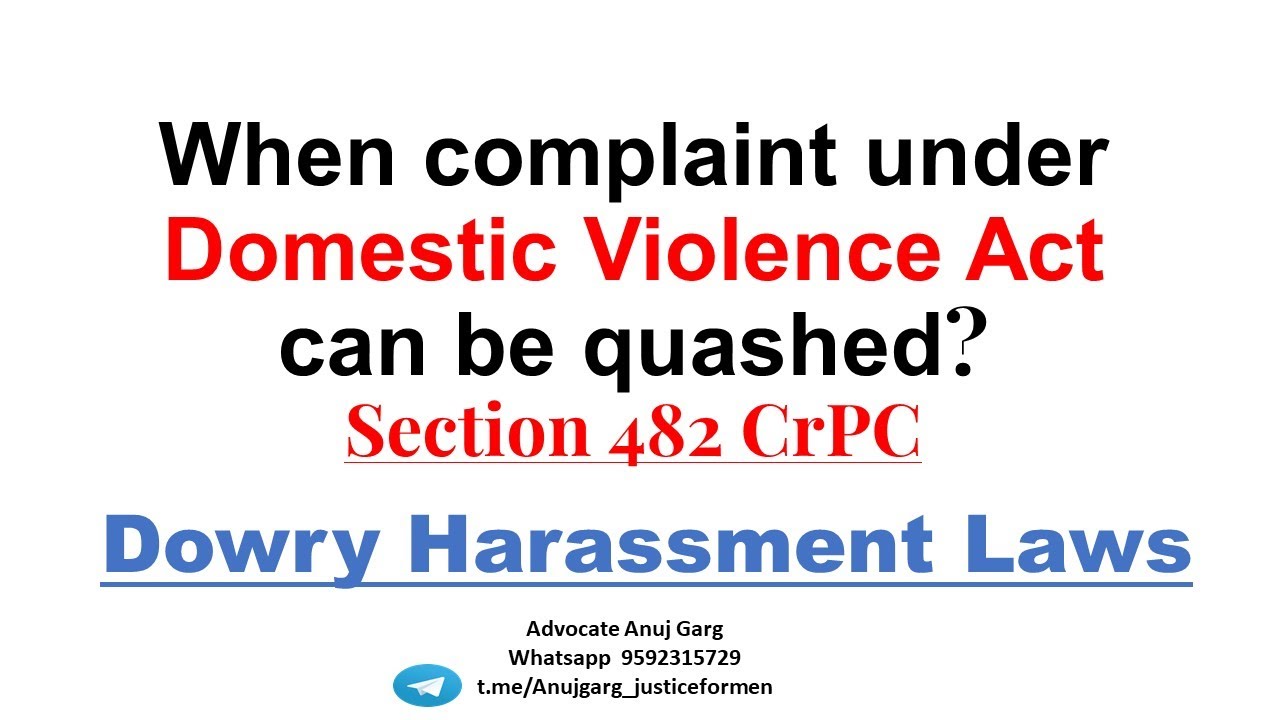 Quashing of Domestic Violence complaint I Grounds for Quashing I Landmark Judgments I