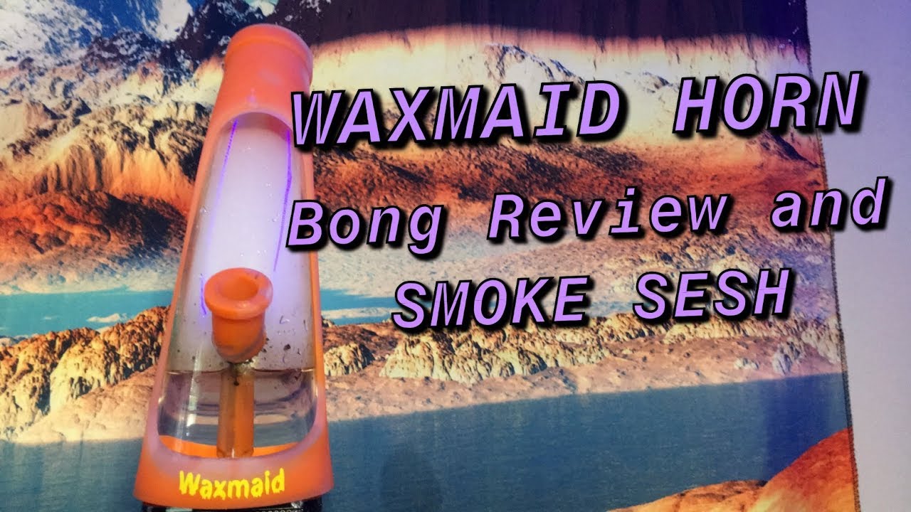 Waxmaid Horn Silicone & Glass Hybrid Water Pipe Review and Smoke Sesh