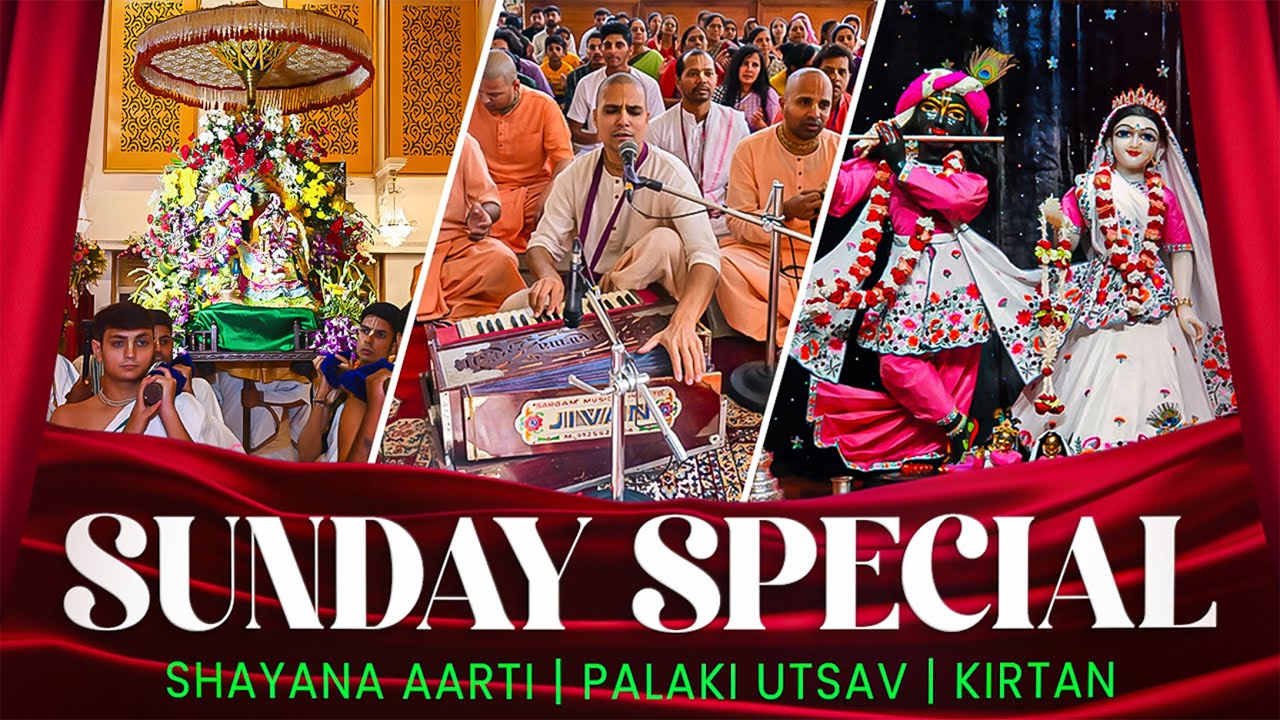 🔴 Live | 1 Mar 2026 | Sri Sri Radha Madhav Palaki Utsav | Shayan Arti | Hare Krishna Mandir, Bhadaj