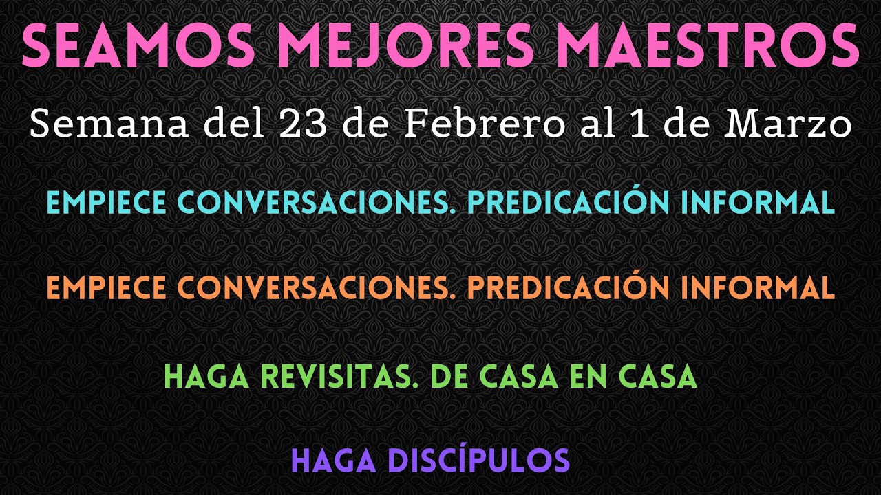 SEAMOS MEJORES MAESTROS ✅ SEMANA DEL 23 DE FEBRERO AL 01 DE MARZO