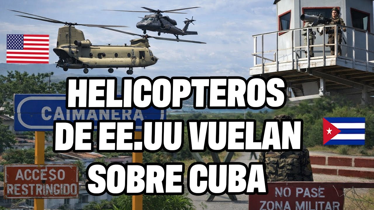 URGENTE: CUBANOS FILMAN HELICÓPTERO DE EE.UU VOLANDO SOBRE TIERRA CUBANA❗