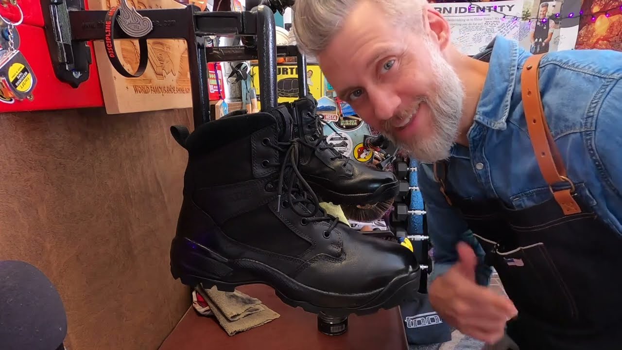5.11 Tactical Boots | ASMR Shoe Shine with Jason Dornstar