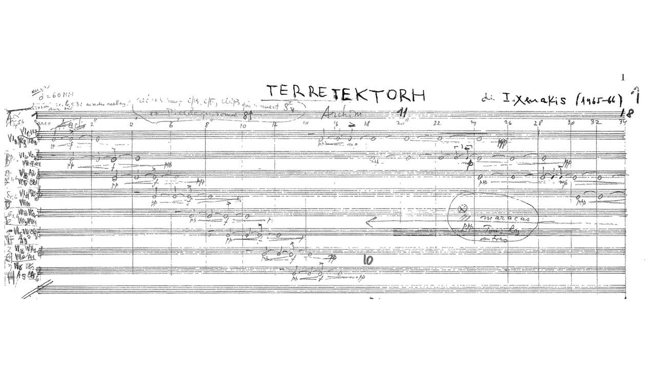Terretektorh (for 88 musicians dispersed among the public) w/score [1965-66] | Iannis Xenakis