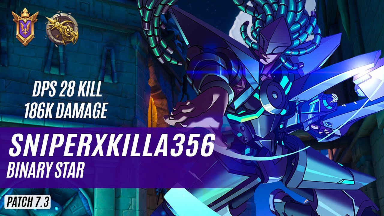 DPS 28 KILL 186K DAMAGE sniperxkilla356 JENOS PALADINS COMPETITIVE (GRANDMASTER) BINARY STAR