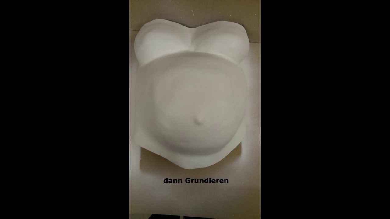 Gipsabruck vom Babybauch verschönern