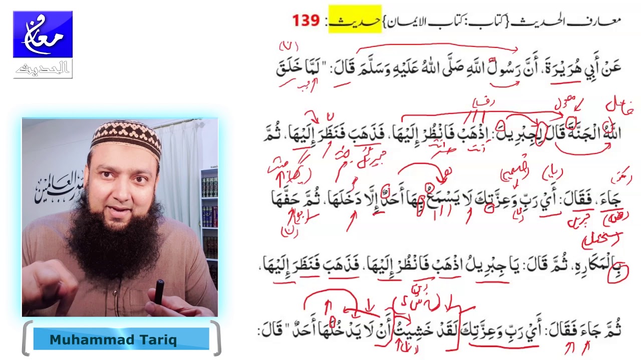 Hadees 139 Grammar and Tarjuma Urdu Kitab Ul Iman Maarif Ul Hadees