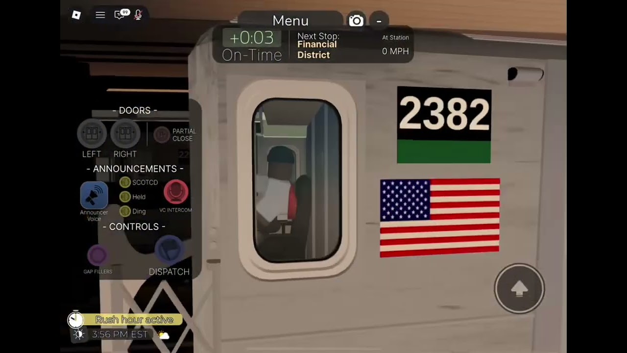 ROBLOX / RBLX: NYC Automated - R62A On 1 Train To Rose Street Conducting - #2382 Train From Rector