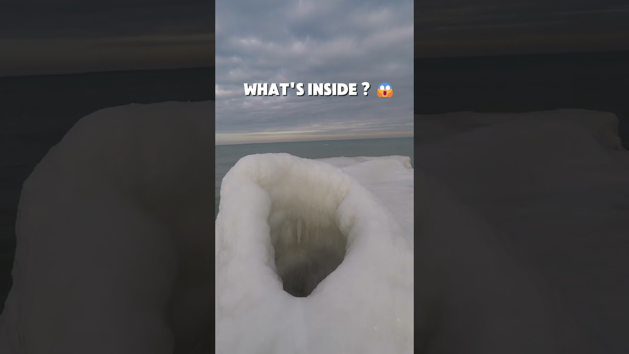 What's inside the ice volcano ? 😱