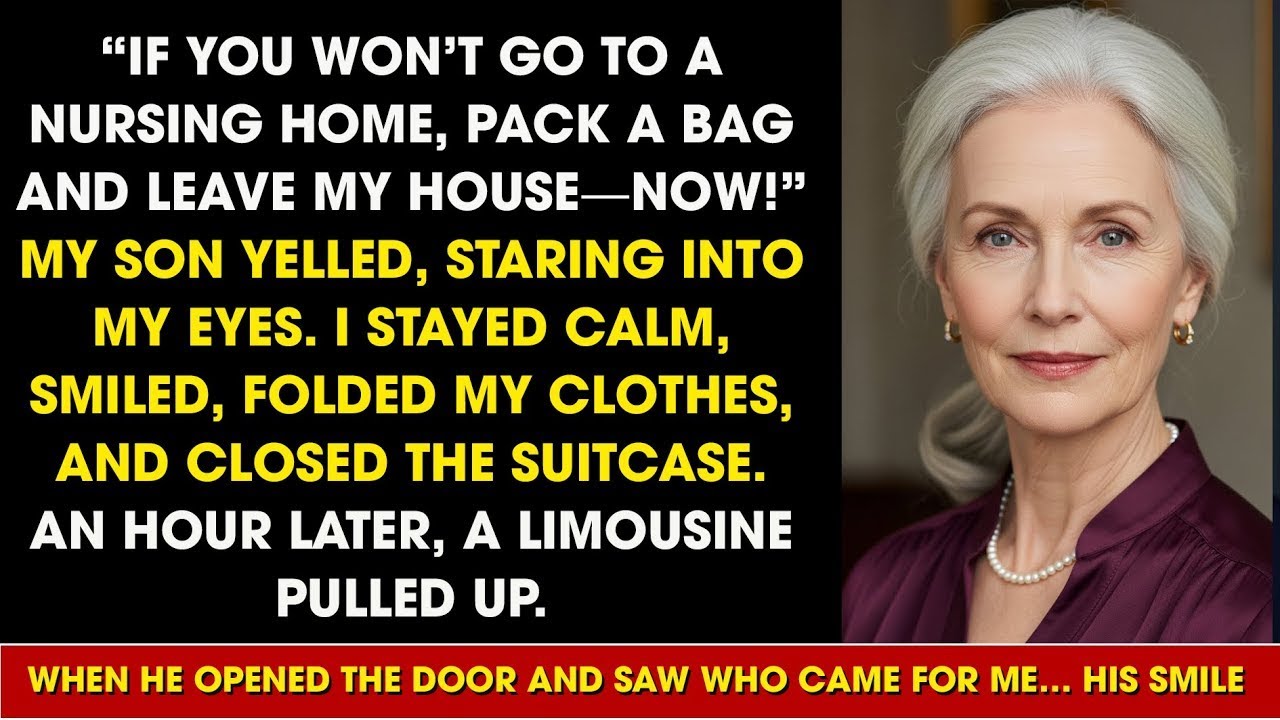 My Son Screamed, “If You Won’t Go to a Home, Get Out of My House!” — One Hour Later, a Limo Arrived