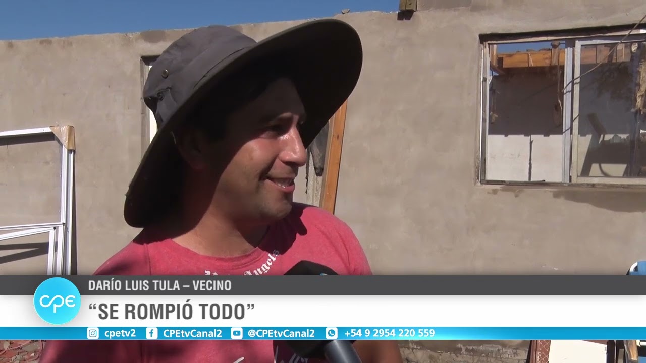 Fuerte temporal destrozó viviendas en Santa Rosa