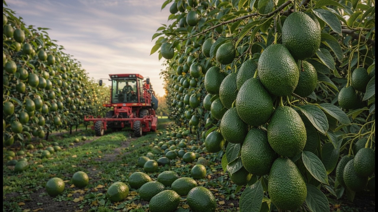 Industrial Avocado Growing Process from Nursery to Harvest | Industrial Avocado Tree Orchard