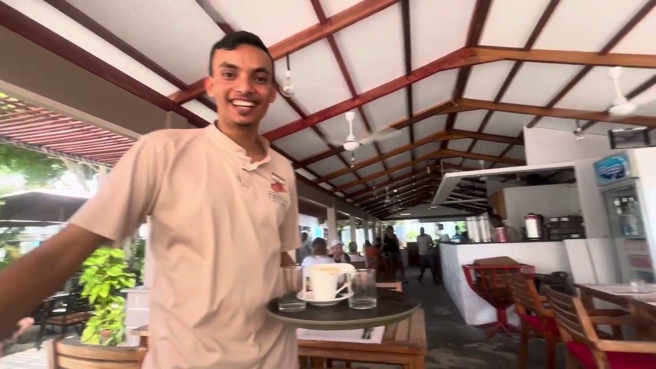 Come eat at the Triton Hotels and Tours restaurant on the island of Maafushi in the Maldives