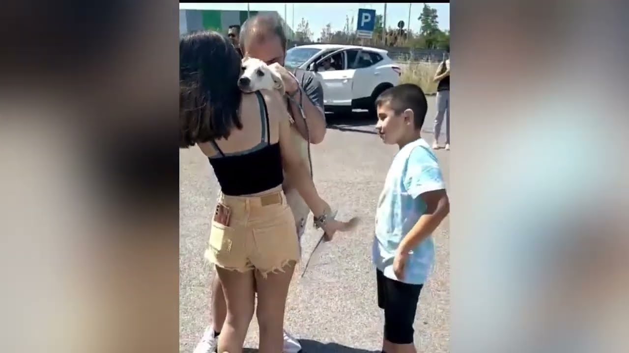 CANE ADOTTATO DOPO ANNI DI CANILE E QUANDO IL PADRONE LO PRENDE IN BRACCIO GUARDATE CHE FA!!