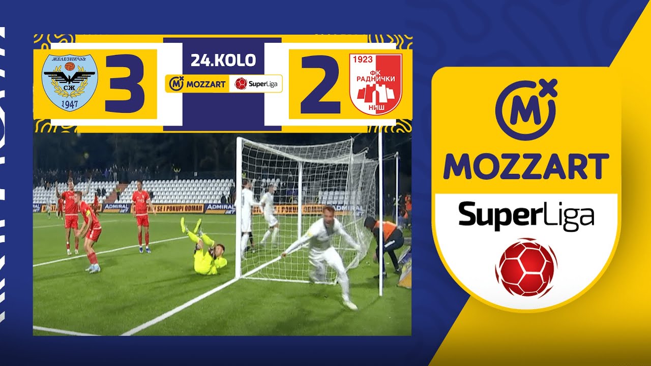 Mozzart Bet Super liga 2023/24 - 24.kolo: ŽELEZNIČAR – RADNIČKI NIŠ 3:2 (1:2)