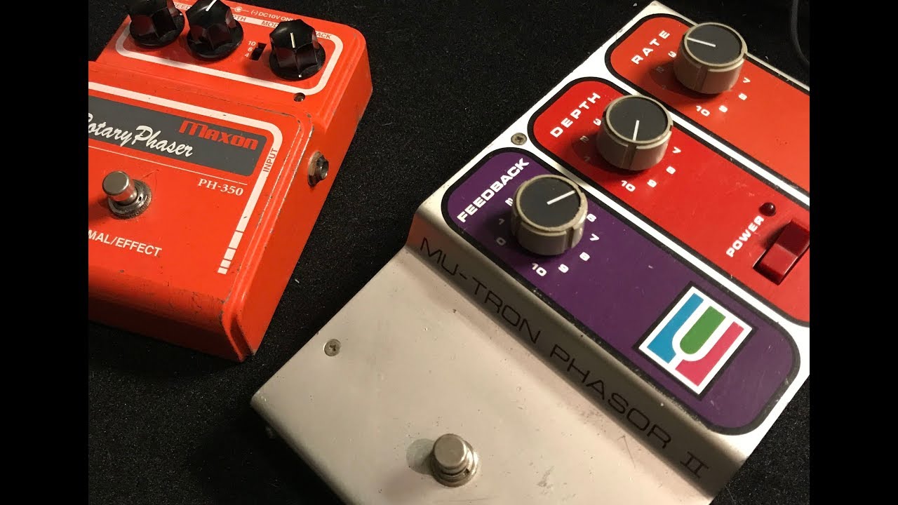 Phaser pedal comparison. Mu tron Phasor II and Maxon PH-350