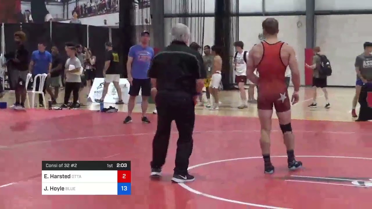 65 Kg Consi Of 32 #2 - Ethan Harsted, Ottawa Wolfpack Wrestling Club Vs Justin Hoyle, Blue & Gold