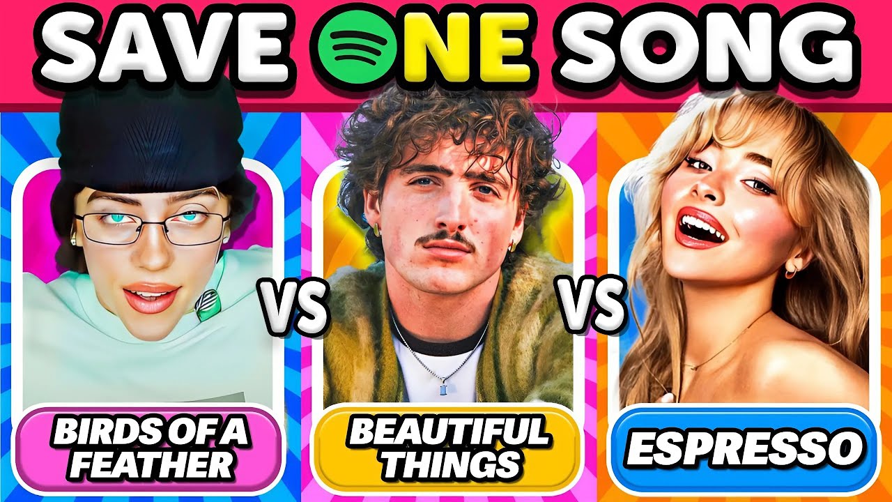 SAVE ONE SONG 🎵 Most Popular Spotify Streamed Songs | Music Quiz 🎵