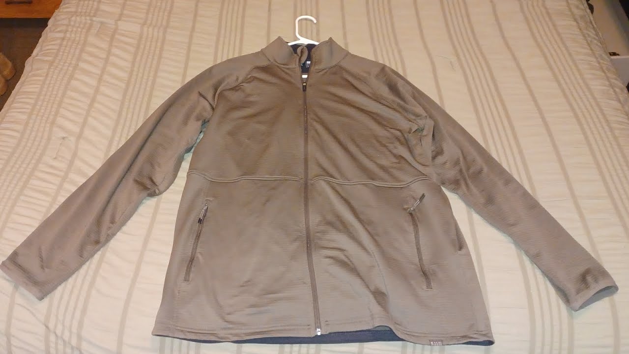 5.11 Tactical Stratos Grid Fleece Fullzip Jacket Olive Video Review