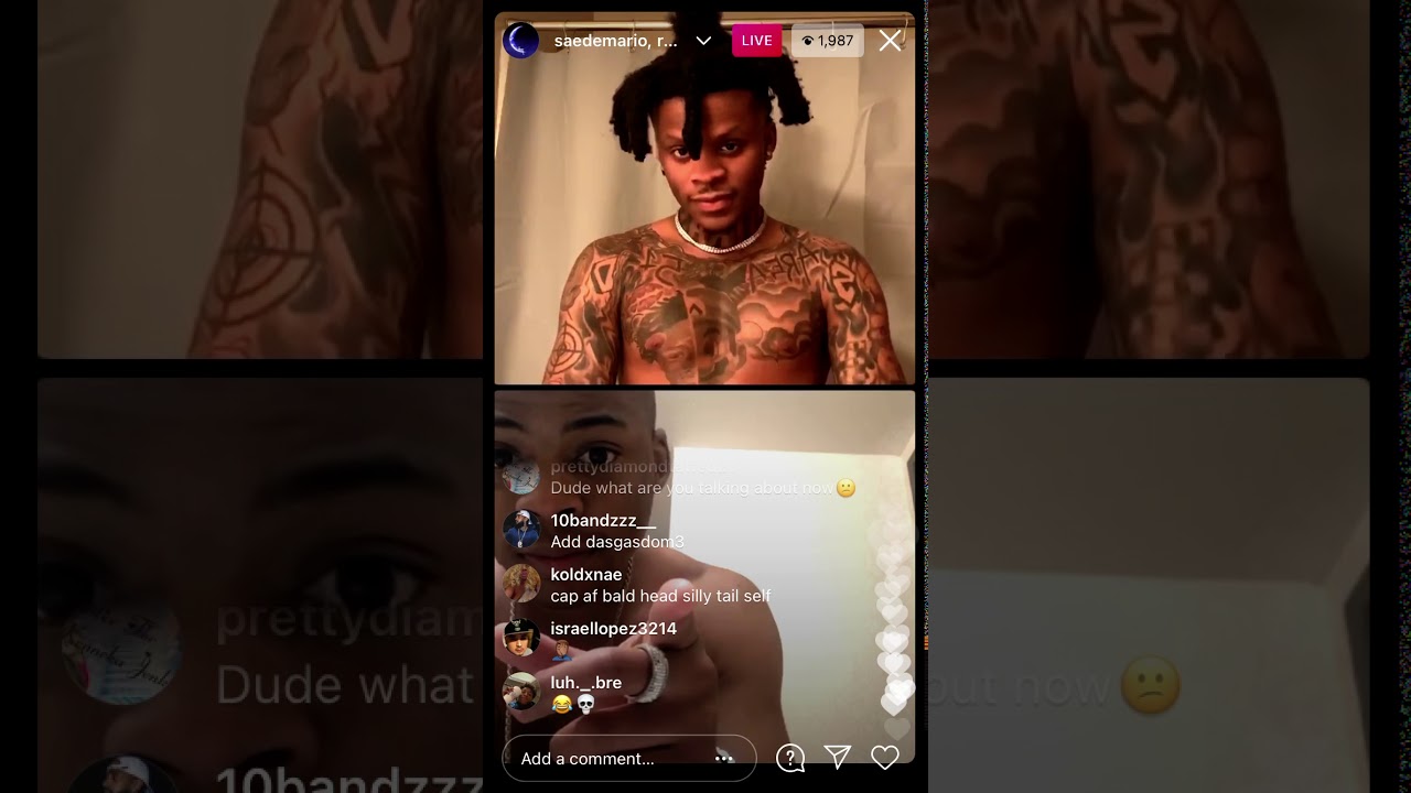 Saedemario on live wit Glock  PART 2 Talking about his haircut😂😂