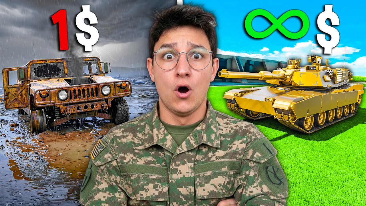 MILITARE DA 1$ vs 1.000.000$ su GTA 5! 🚀
